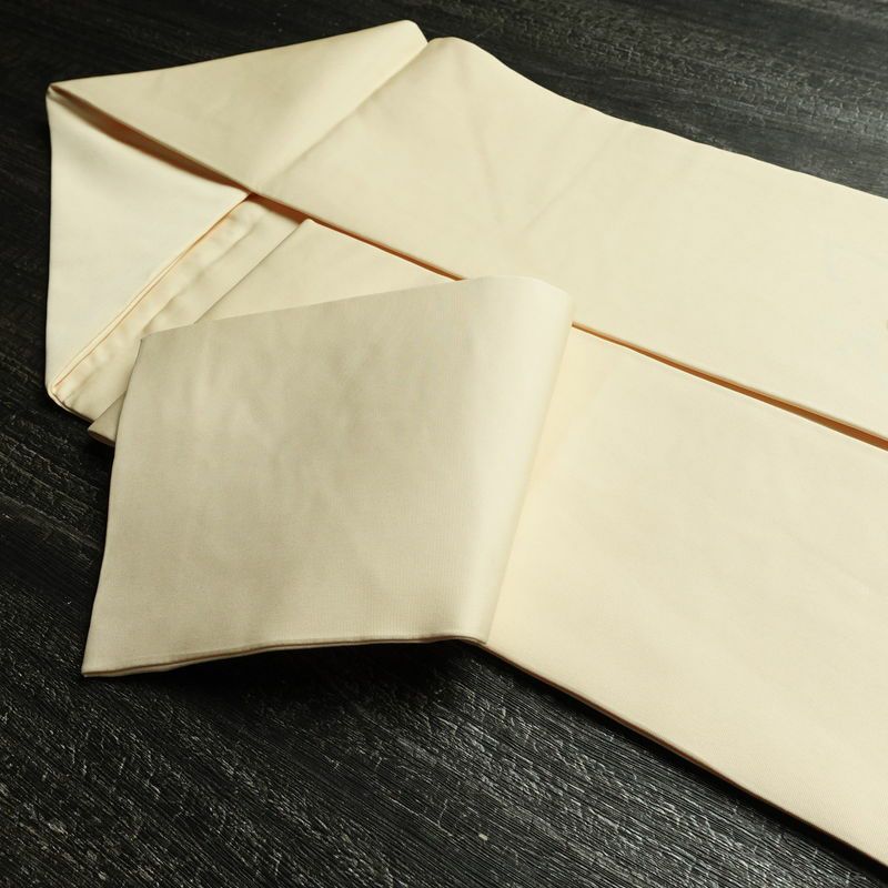 名古屋帯 太鼓柄 正絹 花柄 名古屋仕立て 箔 刺繍 金彩 帯 クリーム_画像20