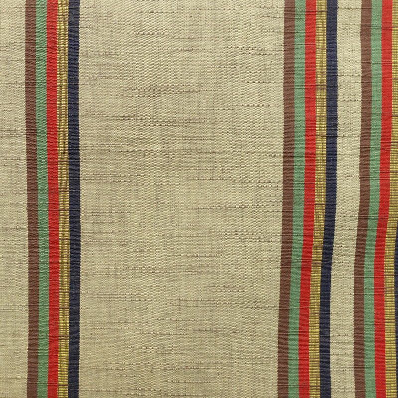 名古屋帯 全通柄 正絹 縞柄・線柄 通し仕立て 帯 ベージュ_画像2