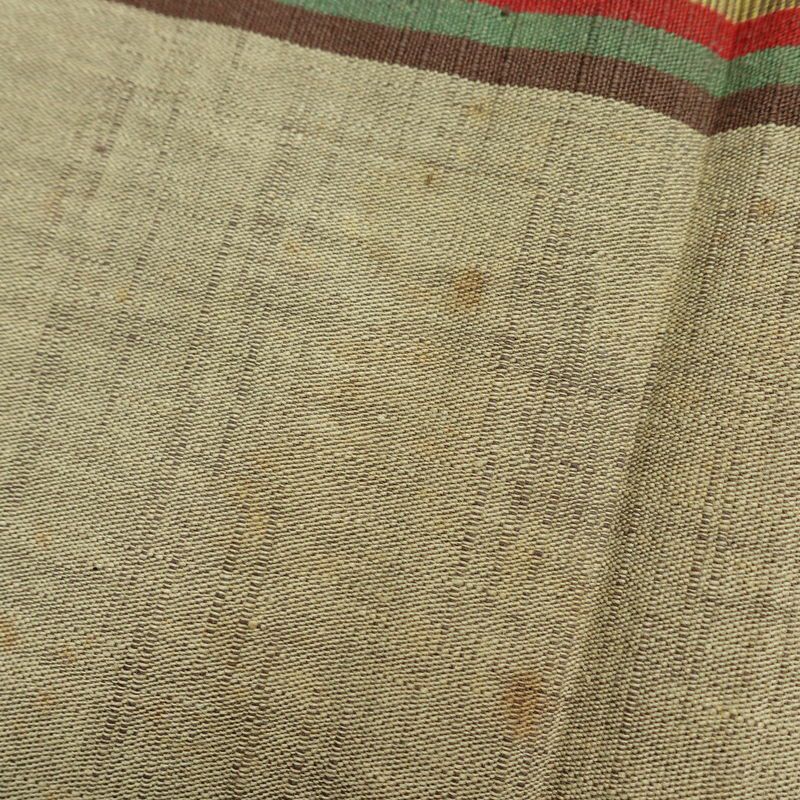 名古屋帯 全通柄 正絹 縞柄・線柄 通し仕立て 帯 ベージュ_画像16