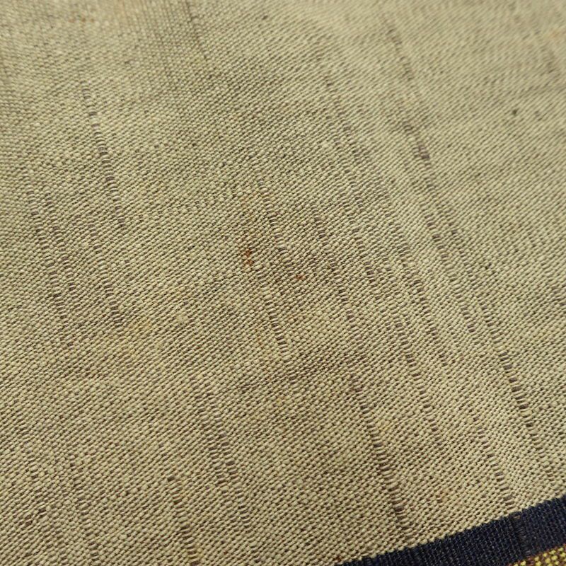 名古屋帯 全通柄 正絹 縞柄・線柄 通し仕立て 帯 ベージュ_画像17