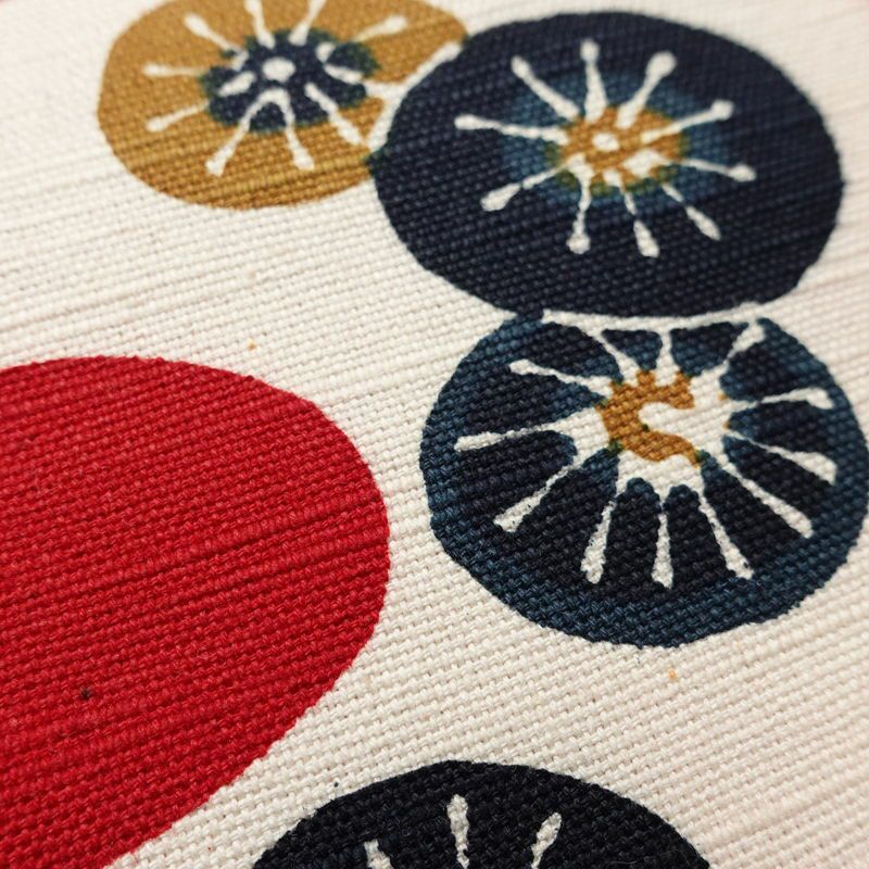 名古屋帯 全通柄 正絹 古典柄 松葉仕立て 帯 赤・朱_画像3