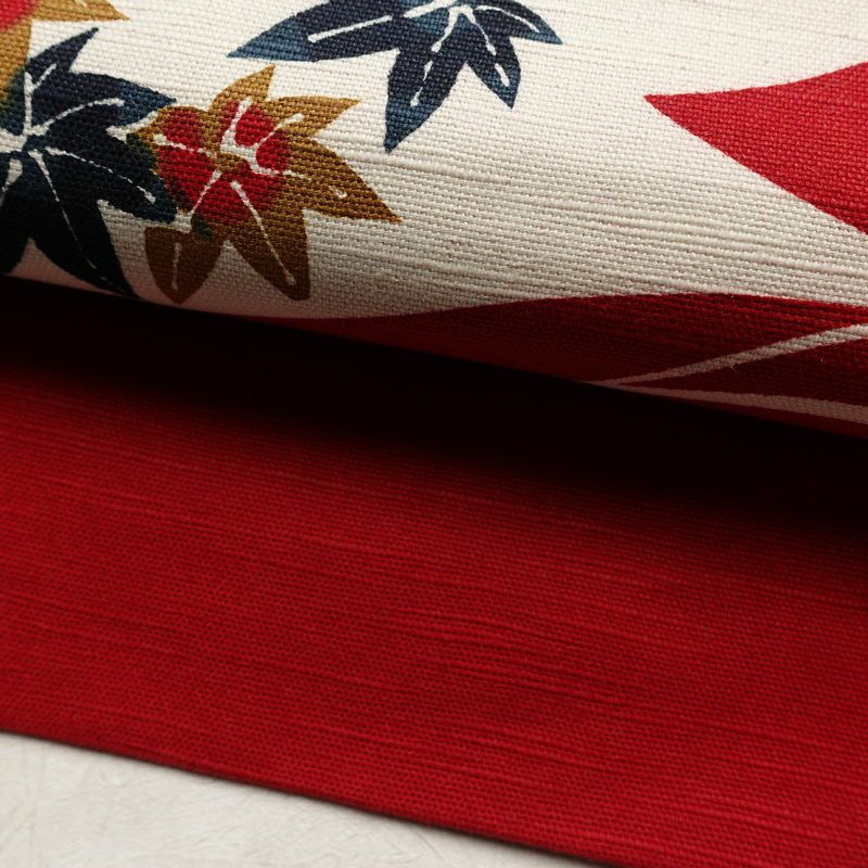 名古屋帯 全通柄 正絹 古典柄 松葉仕立て 帯 赤・朱_画像7
