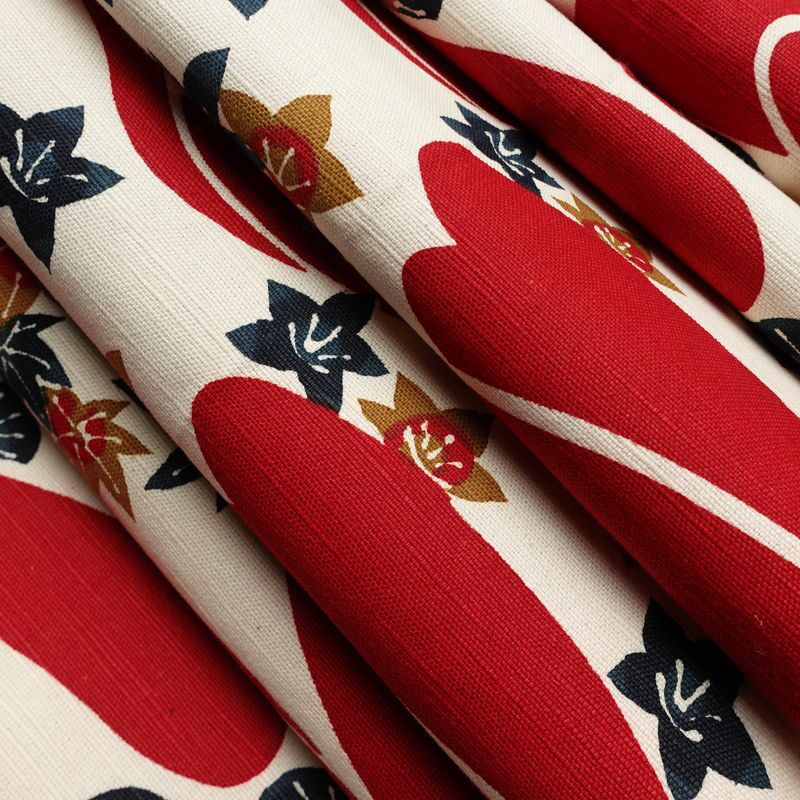 名古屋帯 全通柄 正絹 古典柄 松葉仕立て 帯 赤・朱_画像21