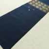 名古屋帯 太鼓柄 正絹 幾何学柄・抽象柄 名古屋仕立て 箔 帯 青・紺_画像8
