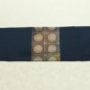 名古屋帯 太鼓柄 正絹 幾何学柄・抽象柄 名古屋仕立て 箔 帯 青・紺_画像14