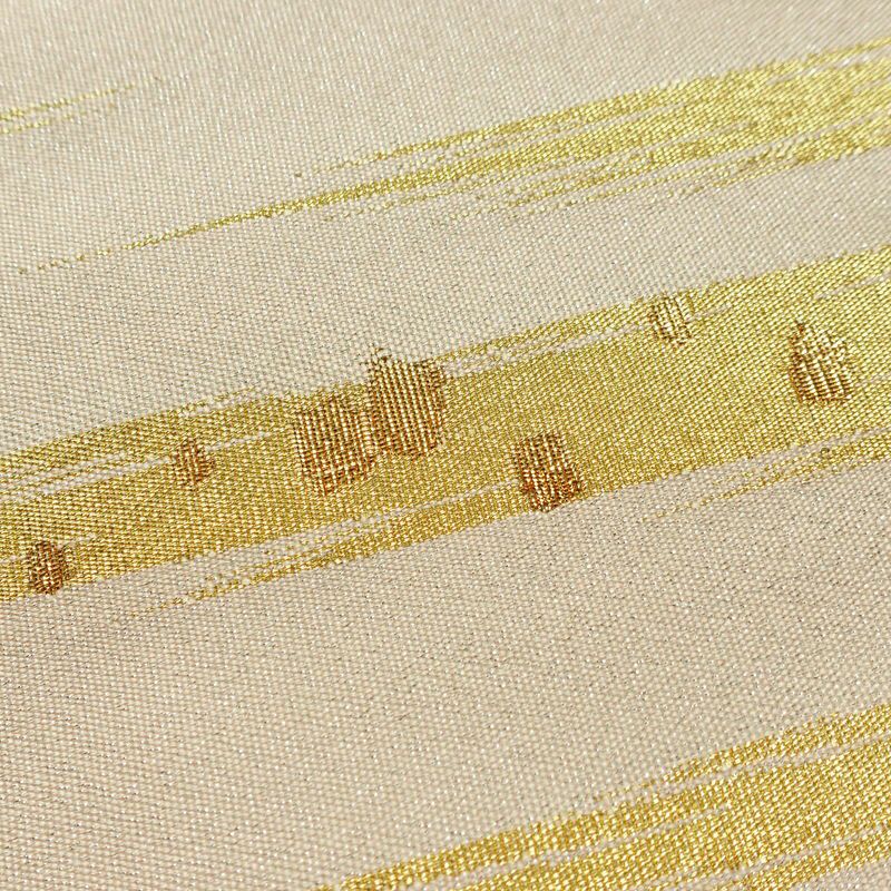 名古屋帯 太鼓柄 正絹 幾何学柄・抽象柄 名古屋仕立て 箔 帯 ピンク_画像3