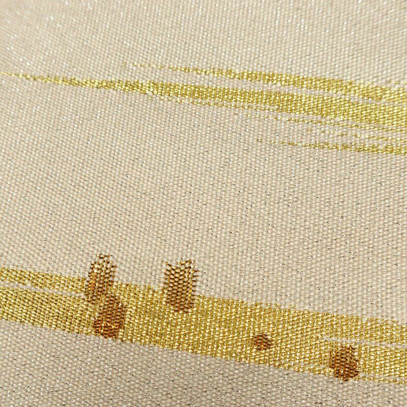 名古屋帯 太鼓柄 正絹 幾何学柄・抽象柄 名古屋仕立て 箔 帯 ピンク_画像4