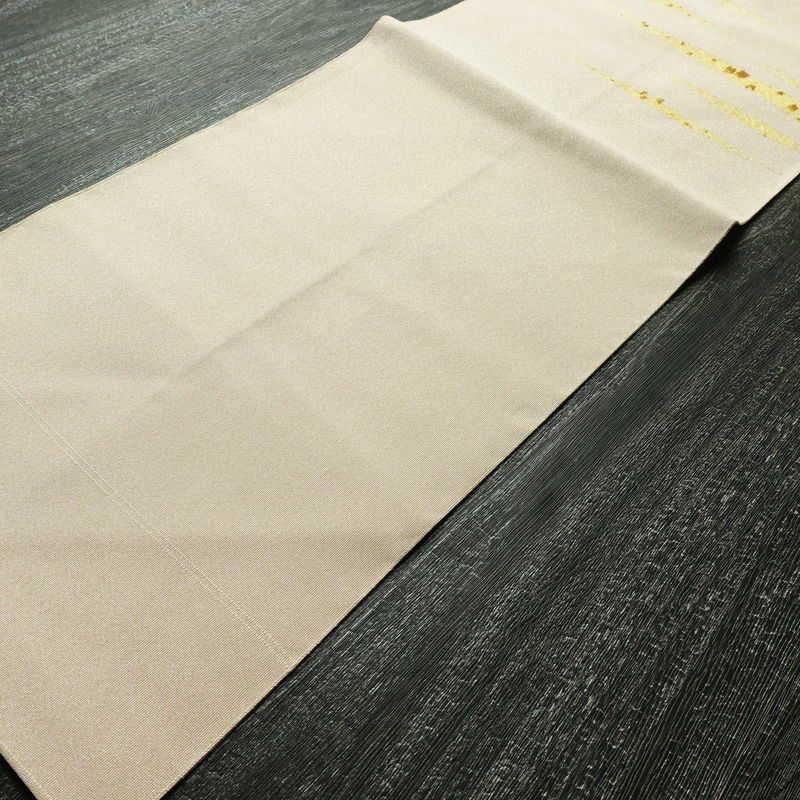 名古屋帯 太鼓柄 正絹 幾何学柄・抽象柄 名古屋仕立て 箔 帯 ピンク_画像7