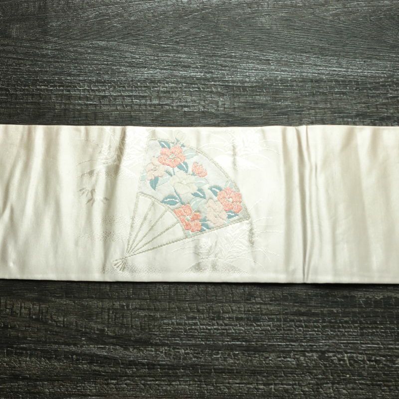 名古屋帯 太鼓柄 正絹 古典柄 名古屋仕立て 箔 帯 ピンク_画像13