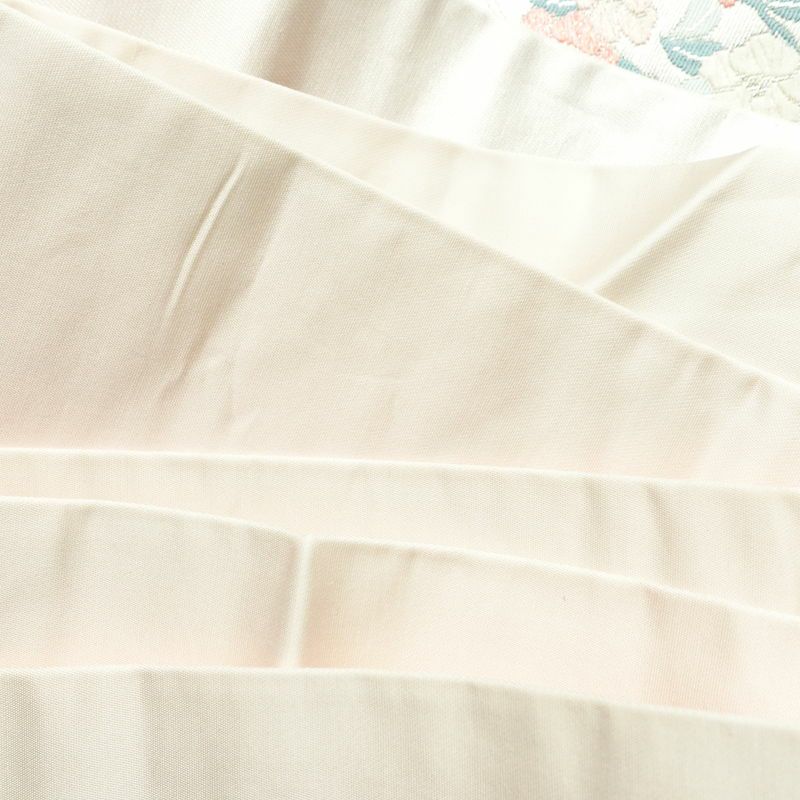 名古屋帯 太鼓柄 正絹 古典柄 名古屋仕立て 箔 帯 ピンク_画像18