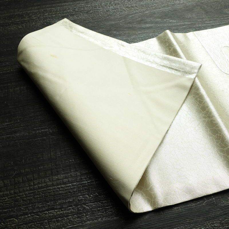 名古屋帯 太鼓柄 正絹 古典柄 名古屋仕立て 箔 銀糸 帯 金・銀_画像10