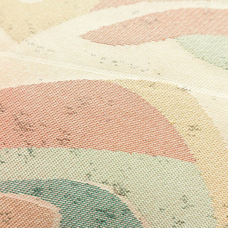 名古屋帯 太鼓柄 正絹 幾何学柄・抽象柄 名古屋仕立て 箔 帯 クリーム_画像3