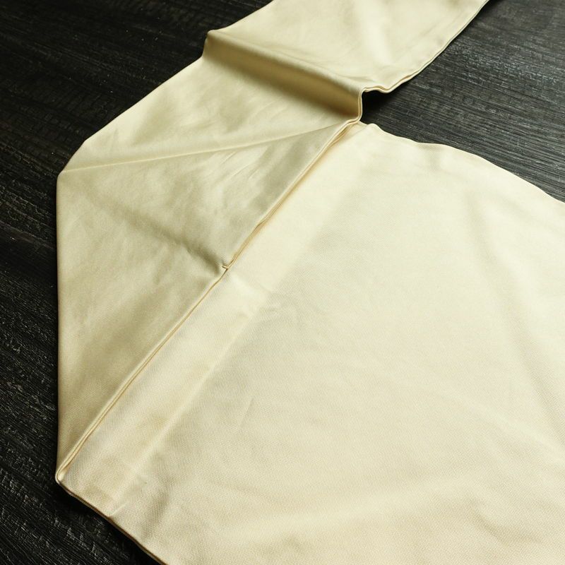 名古屋帯 太鼓柄 正絹 幾何学柄・抽象柄 名古屋仕立て 箔 帯 クリーム_画像19