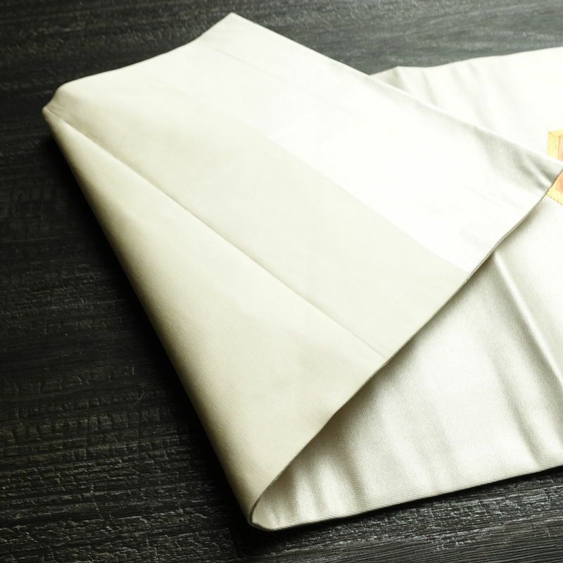 名古屋帯 太鼓柄 金駒刺繍 正絹 亀甲柄 名古屋仕立て 刺繍 金糸 帯 金・銀_画像10