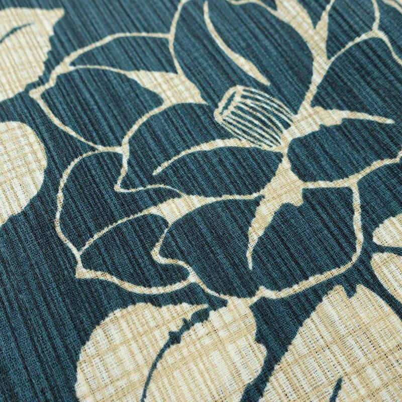 新品 浴衣 女性用 綿麻 高級変わり織 古典柄 花柄 椿柄 ゆかた 未使用品 しつけ糸付き レトロ くすみカラー モダン_画像4