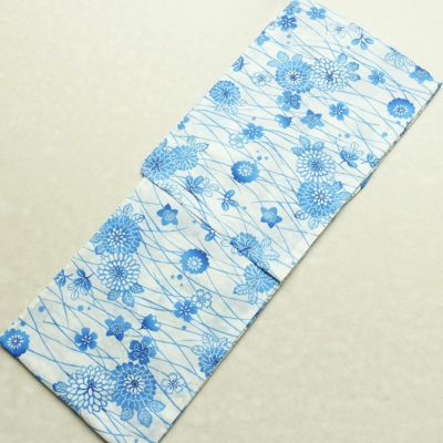 お袖しつけ糸付き/新品未使用/綿絽浴衣/藍色 Amazon | [dear-japan] 綿絽浴衣 2点セット 紫陽花 紺 藍