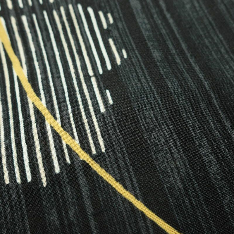 新品 浴衣 女性用 綿 平織 古典柄 ゆかた 未使用品 しつけ糸付き 黒 レトロ モダン まり 桜_画像8