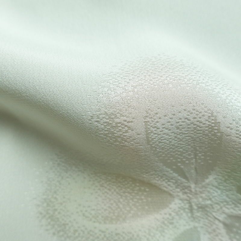 長襦袢 良品 正絹 花柄 袖無双・胴抜き 身丈123.5cm 裄丈63.5cm 一部しつけ糸付き フォーマル 上品 緑・うぐいす色_画像17