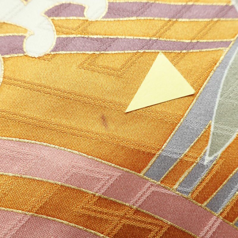 振袖 金駒刺繍 正絹 古典柄 袷仕立て 身丈168cm 裄丈67.5cm リサイクル着物 帯 金彩 成人式 二十歳 二十歳の集い フォーマル 華やか 黄・黄土色_画像15