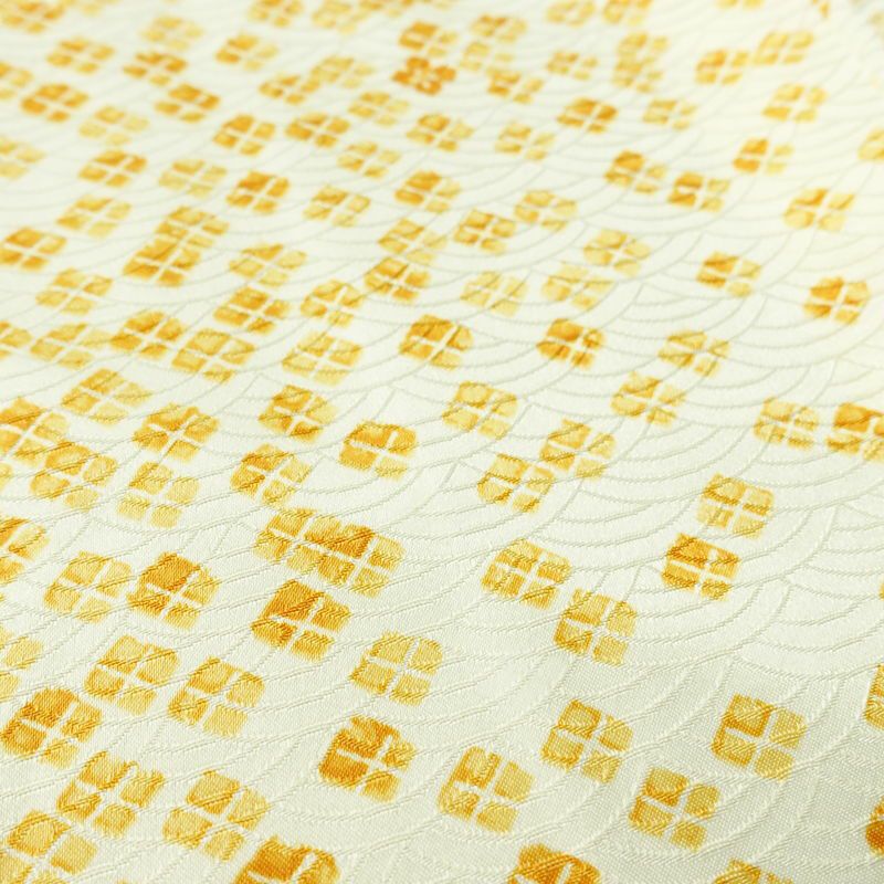 小紋 良品 総柄 ポリエステル 古典柄 袷仕立て 身丈159cm 裄丈63cm リサイクル着物 着物 カジュアル クリーム_画像8