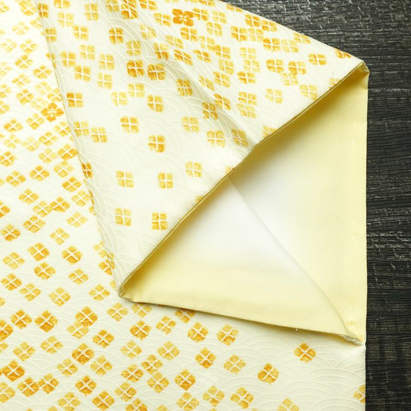 小紋 良品 総柄 ポリエステル 古典柄 袷仕立て 身丈159cm 裄丈63cm リサイクル着物 着物 カジュアル クリーム_画像15