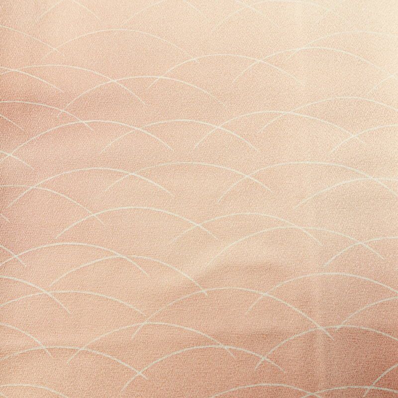 小紋 付下小紋 正絹 木の葉・植物柄 袷仕立て 身丈155.5cm 裄丈64.5cm リサイクル着物 着物 ぼかし 七五三 お宮参り 芝 フォーマル シンプル 上品 ピンク_画像7