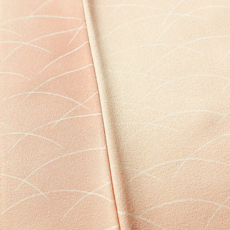 小紋 付下小紋 正絹 木の葉・植物柄 袷仕立て 身丈155.5cm 裄丈64.5cm リサイクル着物 着物 ぼかし 七五三 お宮参り 芝 フォーマル シンプル 上品 ピンク_画像11