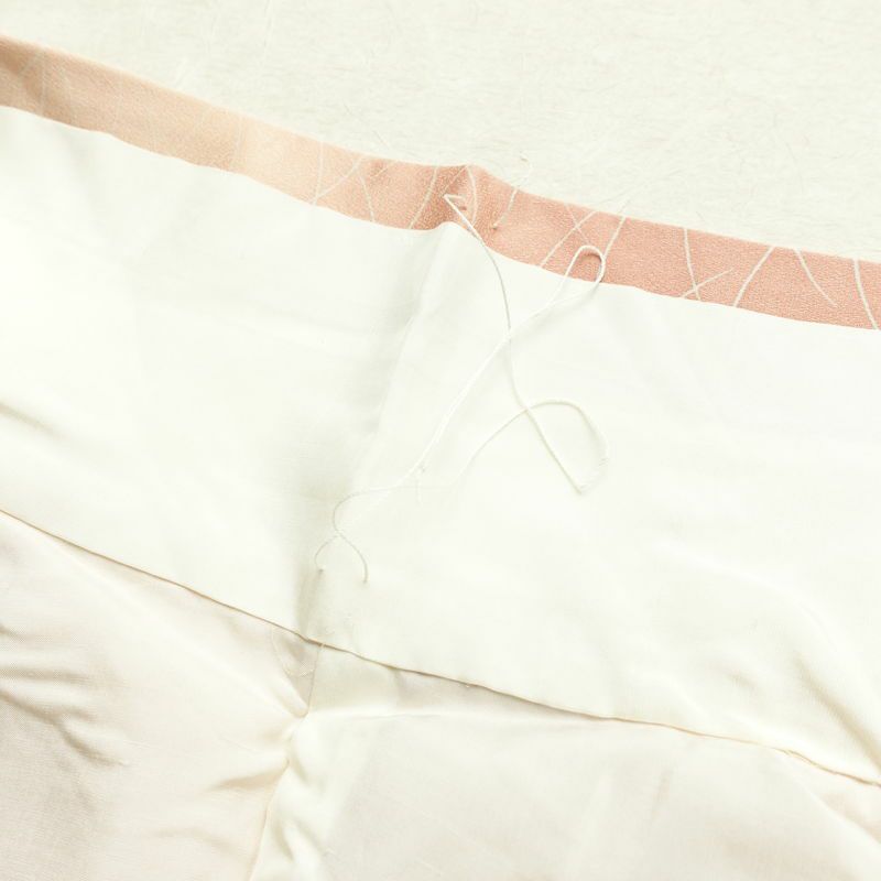 小紋 付下小紋 正絹 木の葉・植物柄 袷仕立て 身丈155.5cm 裄丈64.5cm リサイクル着物 着物 ぼかし 七五三 お宮参り 芝 フォーマル シンプル 上品 ピンク_画像20