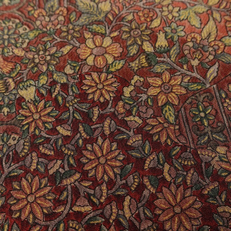 付け下げ 良品 縮緬 正絹 小紋柄 幾何学柄・抽象柄 袷仕立て 身丈162cm 裄丈67cm リサイクル着物 着物 洒落 茶_画像8