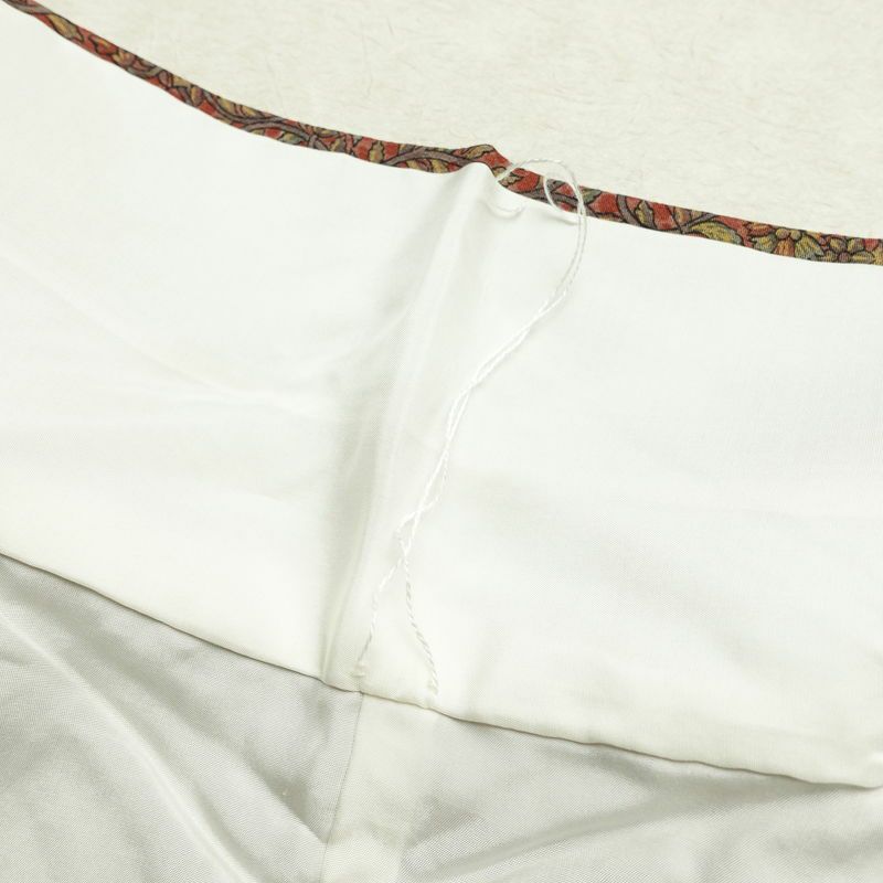 付け下げ 良品 縮緬 正絹 小紋柄 幾何学柄・抽象柄 袷仕立て 身丈162cm 裄丈67cm リサイクル着物 着物 洒落 茶_画像20