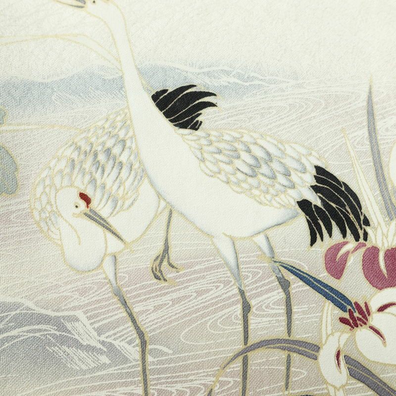 付け下げ 良品 しつけ糸付き 正絹 花柄 袷仕立て 身丈158.5cm 裄丈64cm リサイクル着物 着物 入学式 卒業式 七五三 お宮参り フォーマル 上品 ラベンダーピンク ピンク_画像8