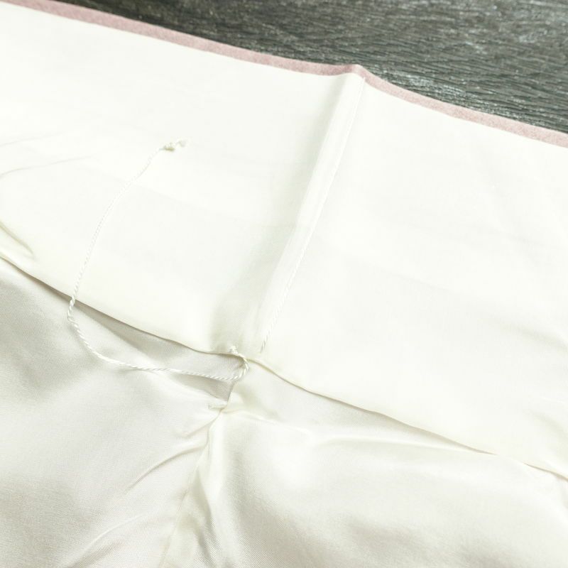 付け下げ 良品 しつけ糸付き 正絹 花柄 袷仕立て 身丈158.5cm 裄丈64cm リサイクル着物 着物 入学式 卒業式 七五三 お宮参り フォーマル 上品 ラベンダーピンク ピンク_画像20