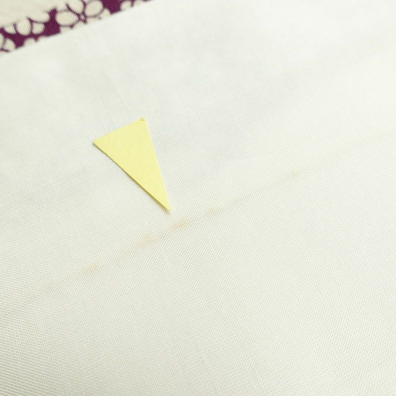 小紋 縮緬 総柄 正絹 花柄 袷仕立て 身丈167.5cm 裄丈62.5cm リサイクル着物 着物 モダン 紫・藤色_画像19