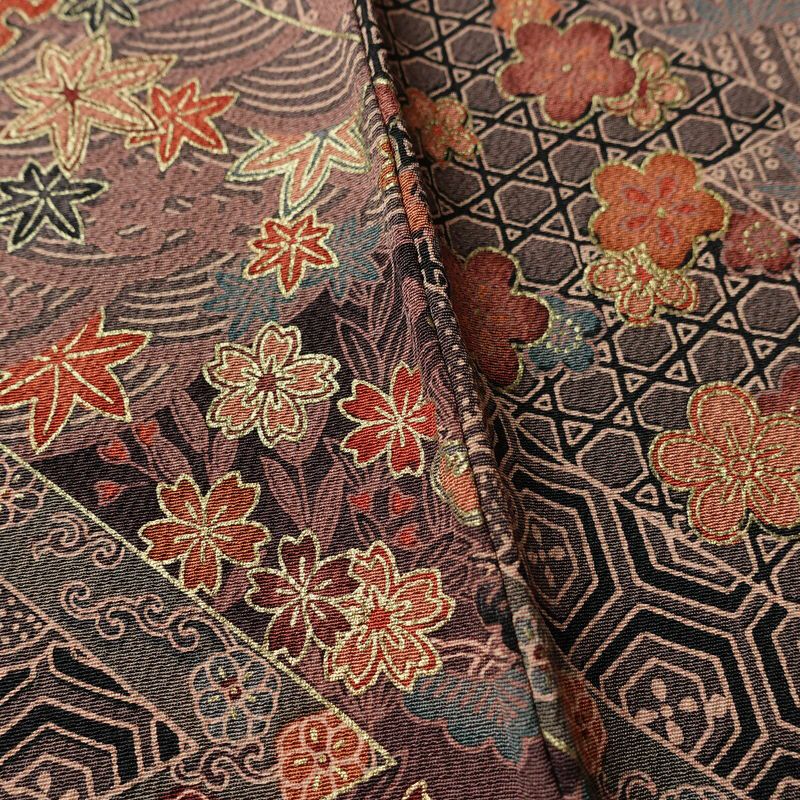小紋 総柄 正絹 古典柄 袷仕立て 身丈159cm 裄丈67cm リサイクル着物 着物 モダン 多色使い_画像10