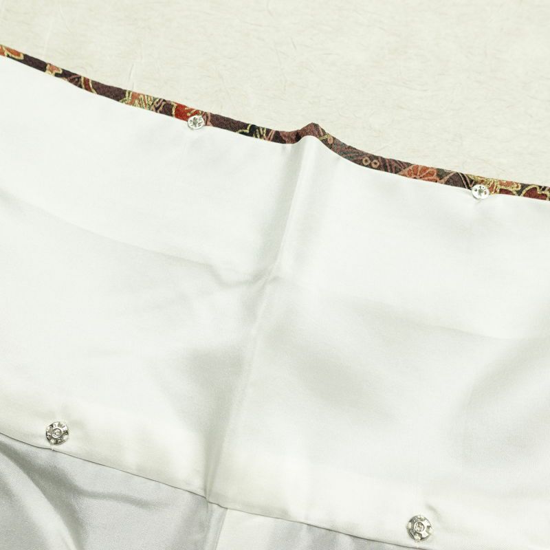 小紋 総柄 正絹 古典柄 袷仕立て 身丈159cm 裄丈67cm リサイクル着物 着物 モダン 多色使い_画像17