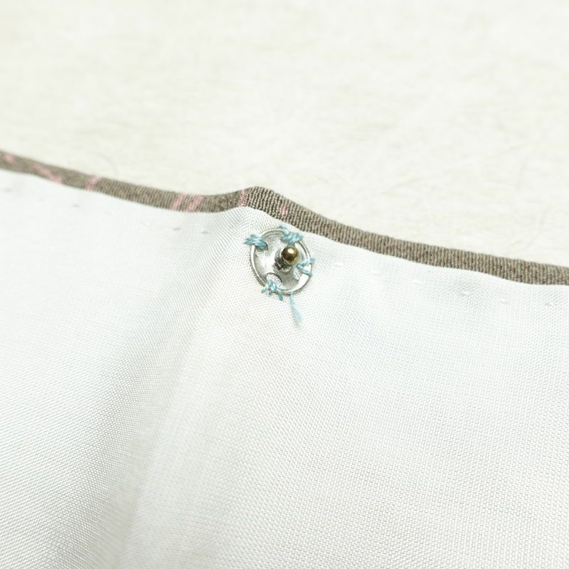 小紋 落款入り 縮緬 総柄 正絹 花柄 袷仕立て 身丈151cm 裄丈63cm リサイクル着物 着物 モダン 緑・うぐいす色_画像20