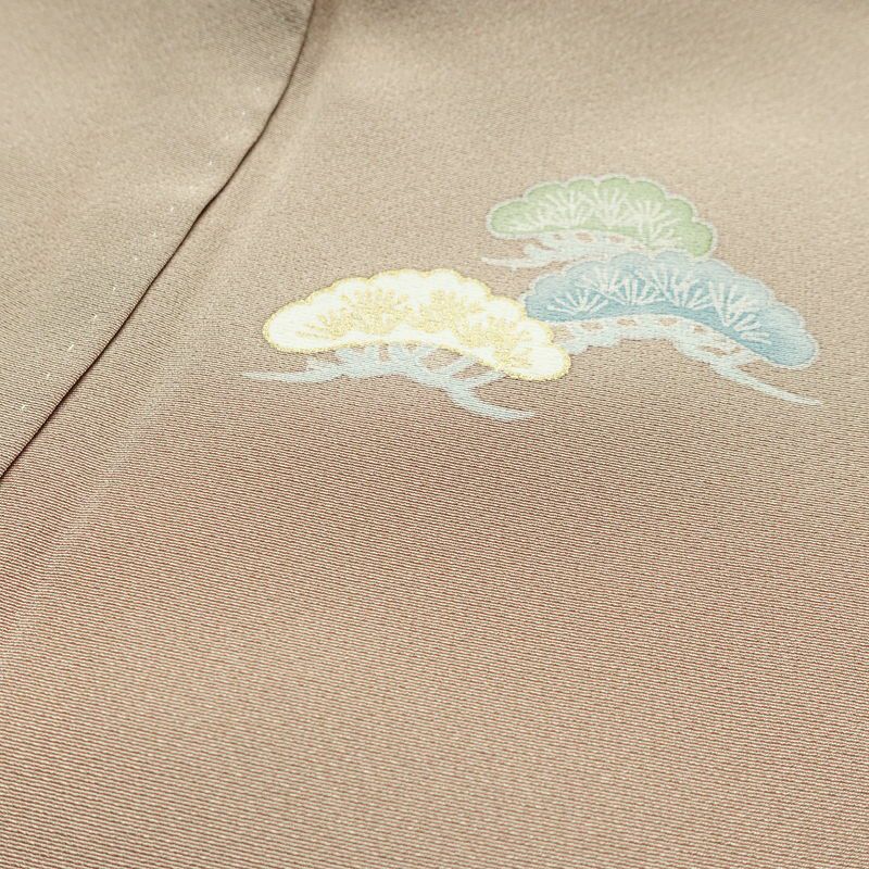 付け下げ 良品 縮緬 正絹 風景柄 袷仕立て 身丈164.5cm 裄丈70.5cm ゆったりサイズ ワイド リサイクル着物 着物 箔 金彩 入学式 卒業式 七五三 お宮参り フォーマル 上品 ベージュ_画像17
