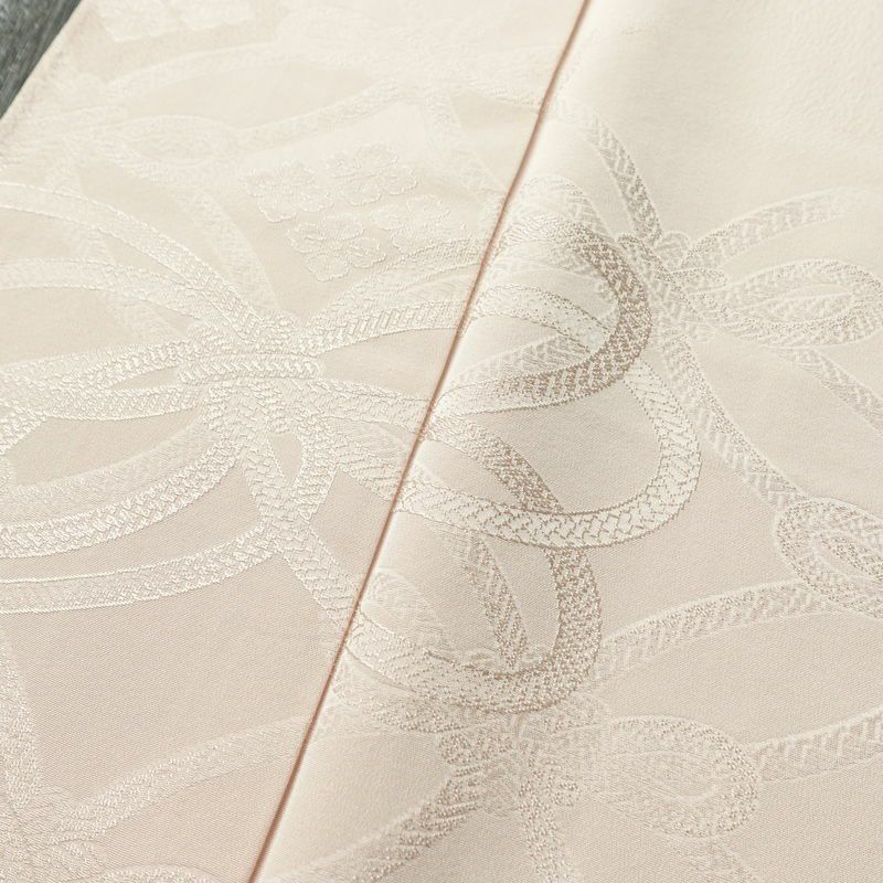 色無地 裾模様あり 一つ紋付き 正絹 古典柄 袷仕立て 身丈153.5cm 裄丈65cm リサイクル着物 着物 入学式 卒業式 七五三 お宮参り フォーマル シンプル 上品 ピンク_画像7