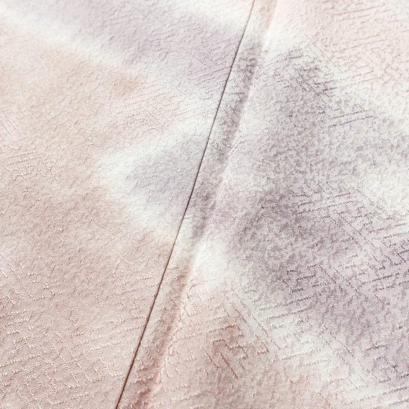 付け下げ 一つ紋付き 正絹 その他の柄 袷仕立て 身丈161.5cm 裄丈65cm リサイクル着物 着物 入学式 卒業式 七五三 お宮参り フォーマル シンプル 上品 ピンク_画像7