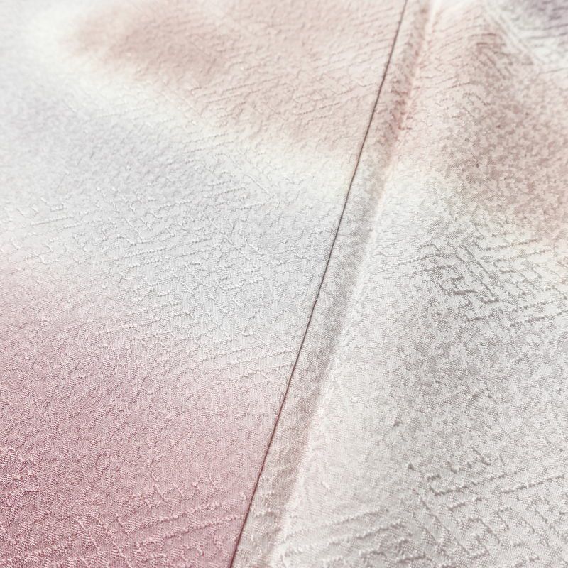 付け下げ 一つ紋付き 正絹 その他の柄 袷仕立て 身丈161.5cm 裄丈65cm リサイクル着物 着物 入学式 卒業式 七五三 お宮参り フォーマル シンプル 上品 ピンク_画像10