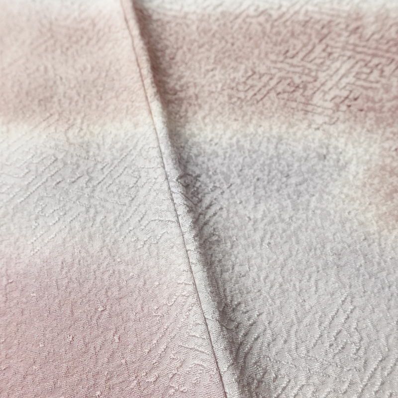 付け下げ 一つ紋付き 正絹 その他の柄 袷仕立て 身丈161.5cm 裄丈65cm リサイクル着物 着物 入学式 卒業式 七五三 お宮参り フォーマル シンプル 上品 ピンク_画像11