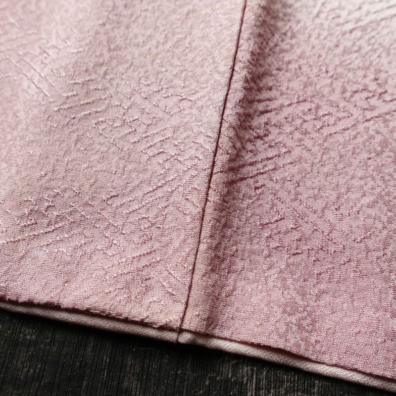 付け下げ 一つ紋付き 正絹 その他の柄 袷仕立て 身丈161.5cm 裄丈65cm リサイクル着物 着物 入学式 卒業式 七五三 お宮参り フォーマル シンプル 上品 ピンク_画像12