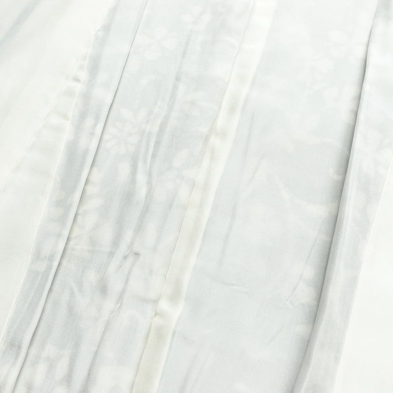 小紋 縮緬 総柄 正絹 花柄 袷仕立て 身丈155cm 裄丈65.5cm リサイクル着物 着物 紫・藤色_画像18