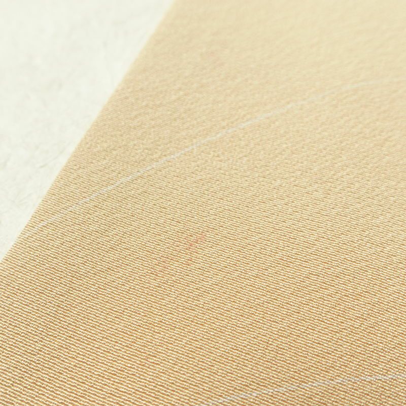 訪問着 縮緬 正絹 人物・動物柄 袷仕立て 身丈148cm 裄丈63cm リサイクル着物 着物 フォーマル シンプル 粋 ベージュ_画像11