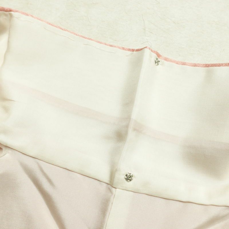 訪問着 良品 正絹 花柄 袷仕立て 身丈159.5cm 裄丈63.5cm リサイクル着物 一部しつけ糸付き 着物 箔 入学式 卒業式 七五三 お宮参り フォーマル ピンク_画像20