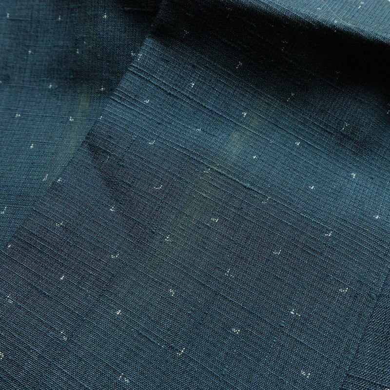 紬 正絹 古典柄 袷仕立て 身丈162.5cm 裄丈67cm リサイクル着物 着物 カジュアル 紬地 青・紺_画像18