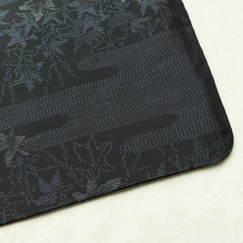 大島紬 証紙なし 正絹 木の葉・植物柄 袷仕立て 身丈161cm 裄丈67cm リサイクル着物 着物 青・紺_画像18