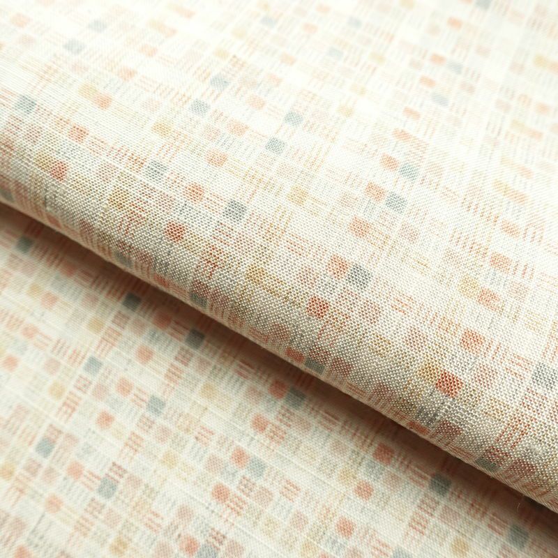 紬 つむぎ着物 正絹 チェック・格子柄 袷仕立て 身丈157.5cm 裄丈66cm リサイクル着物 着物 モダン 白_画像20