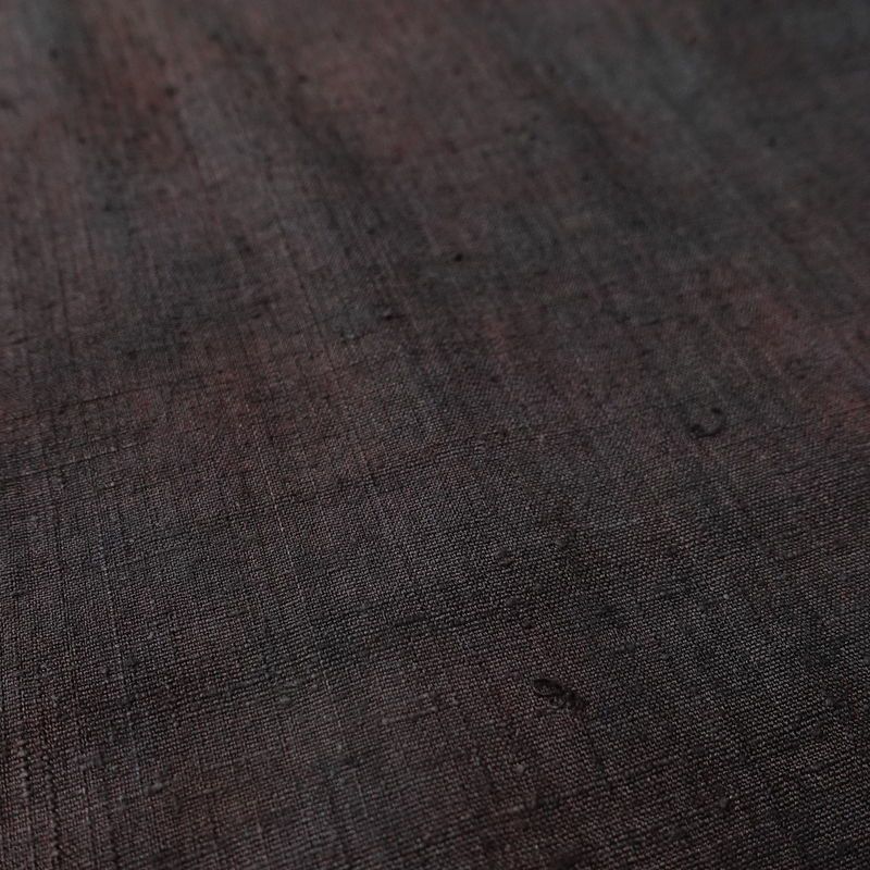 紬 紬着物 絞り 正絹 木の葉・植物柄 袷仕立て 身丈151cm 裄丈64cm リサイクル着物 着物 モダン 茶_画像8