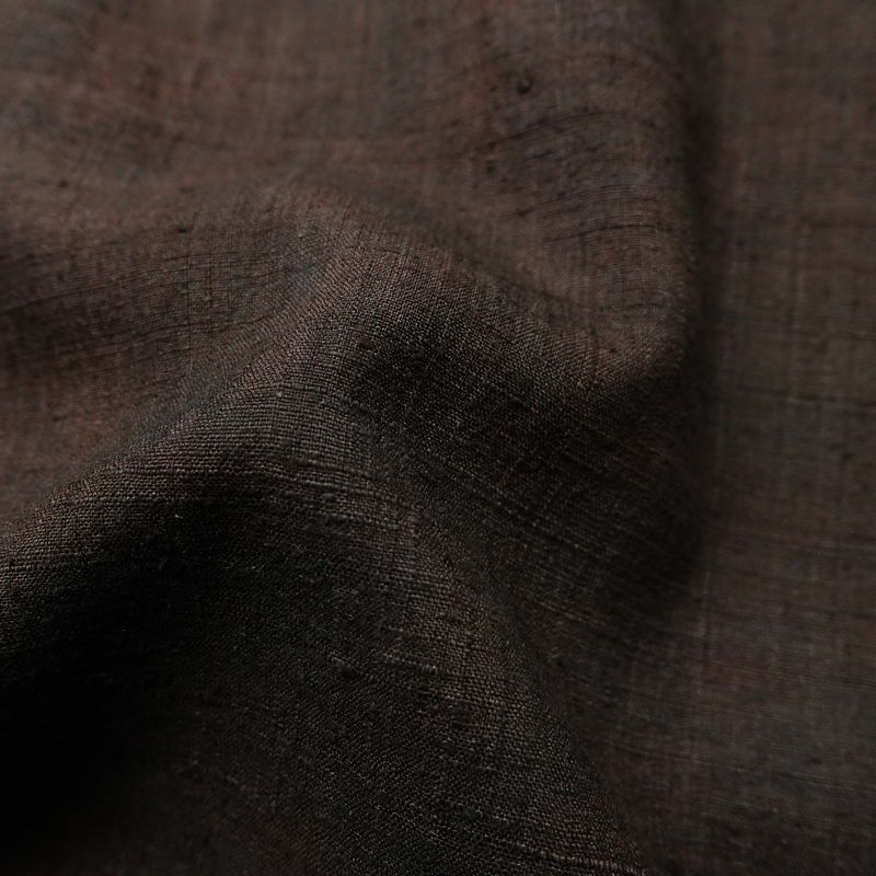 紬 紬着物 絞り 正絹 木の葉・植物柄 袷仕立て 身丈151cm 裄丈64cm リサイクル着物 着物 モダン 茶_画像22